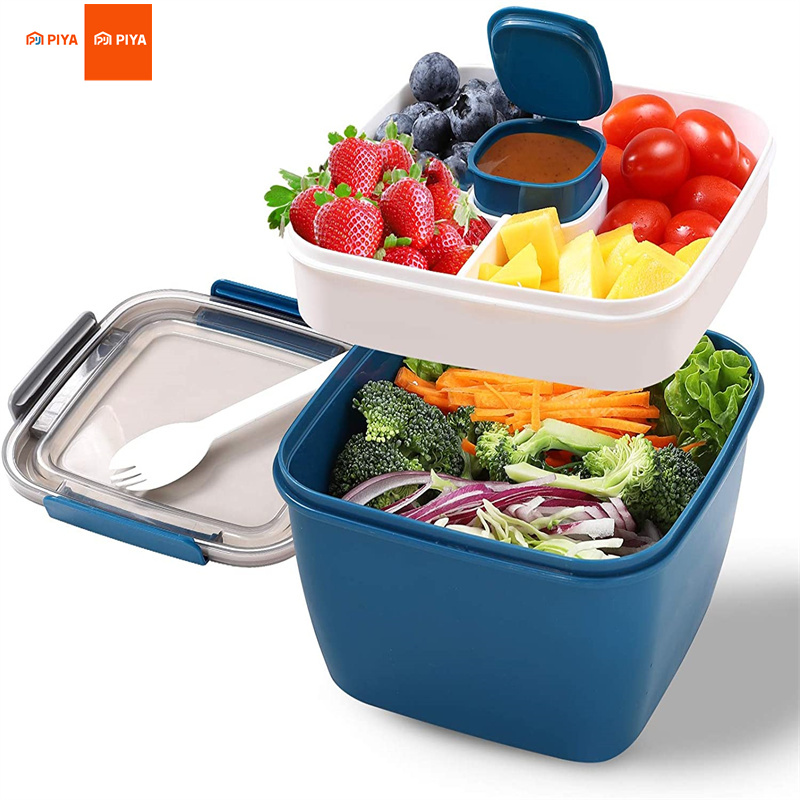 Food Storage Vault - Portable Salad Lunch Container Salad Bowl