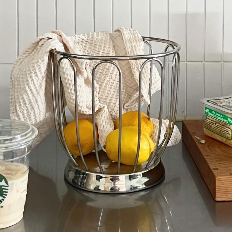 Food Storage In Restaurant - Minimalist Fruit Basket 304 Stainless Steel