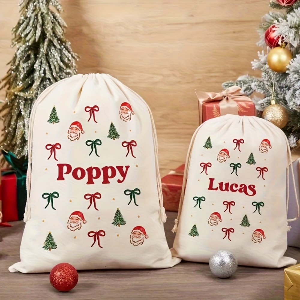 Food Storage In Plants - Personalised Simple Santa & Christmas Bow