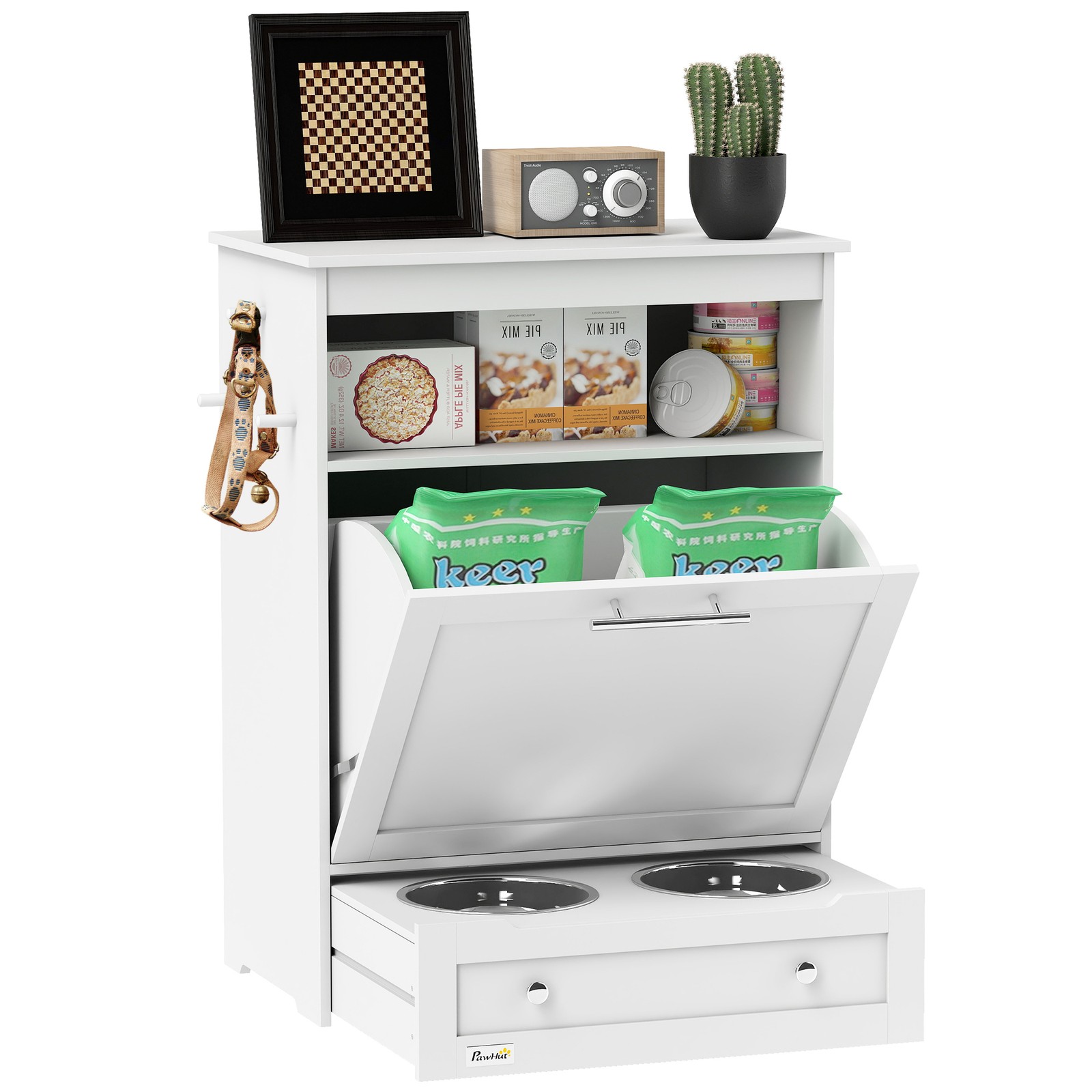 Food Storage Cabinet - Pet Feeder Station, Dog and Cat