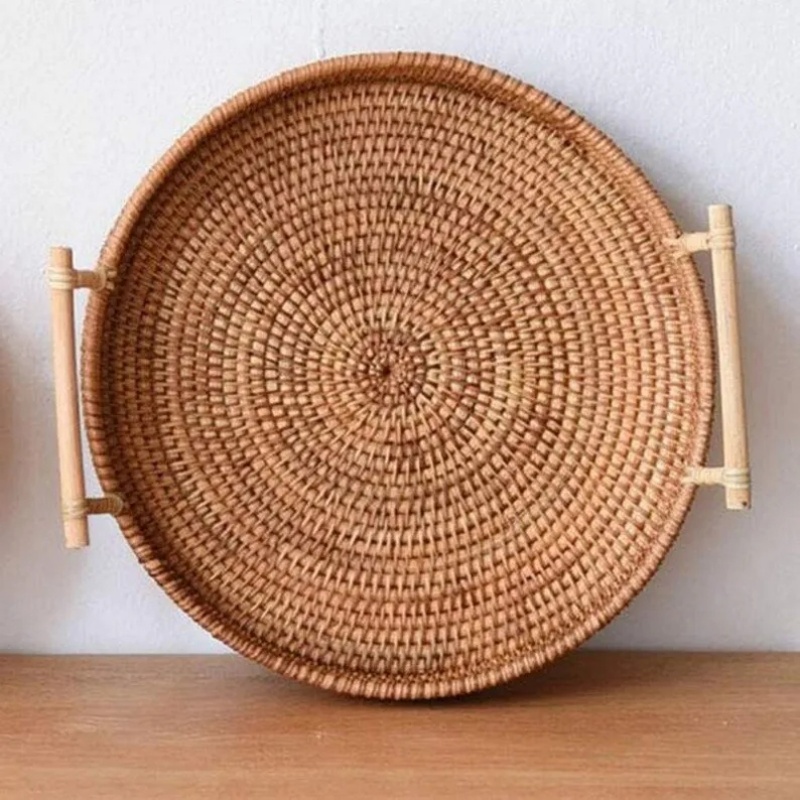 Food Storage In Plants - Handwoven Rattan Tray & Food Storage
