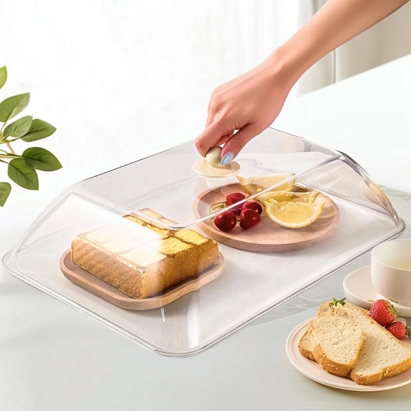 Food Storage For Room - WORTHBUY Reusable Plastic Food Cover Clear
