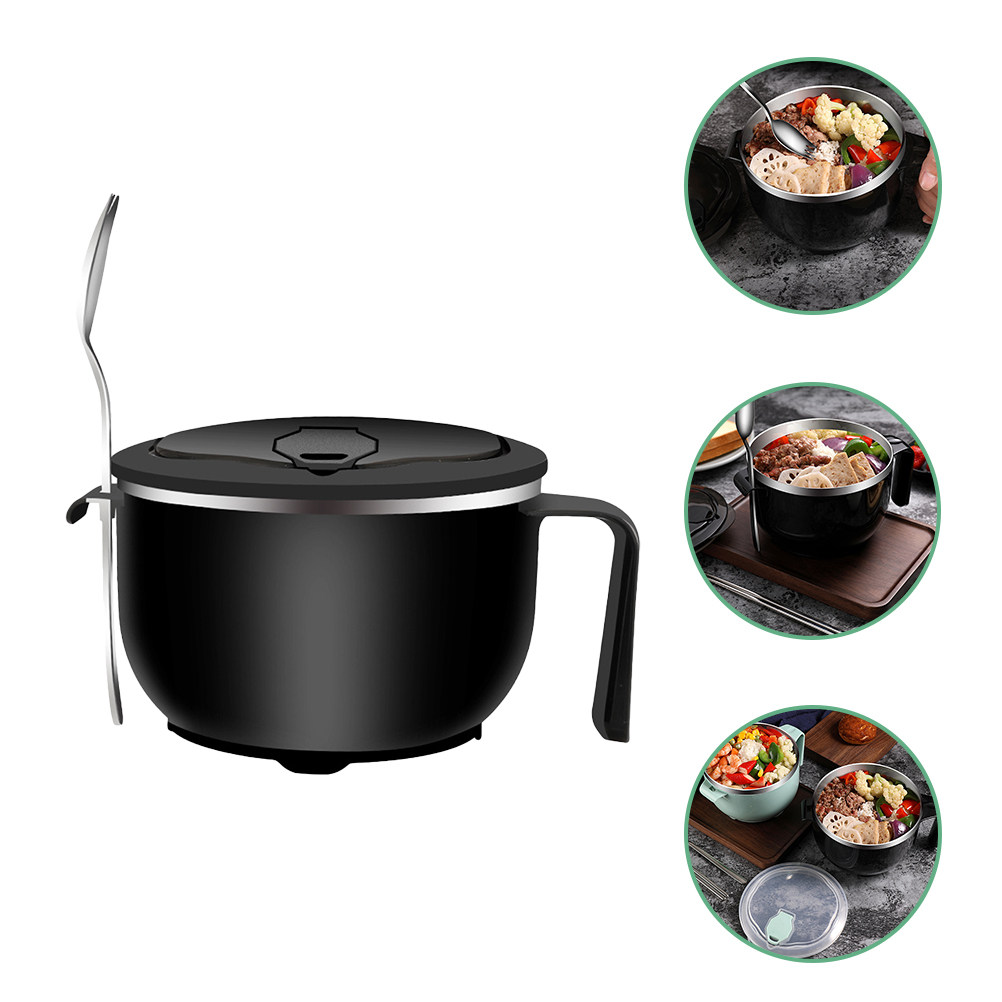 Food Storage In Stainless Steel - 1Set Stainless Steel Rice Bowl 1200Ml