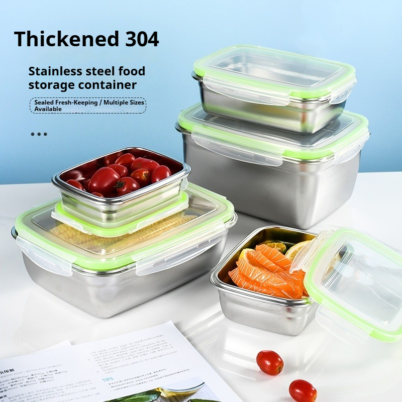 Food Storage In Stainless Steel - 304 Stainless Steel Lunch Box Set
