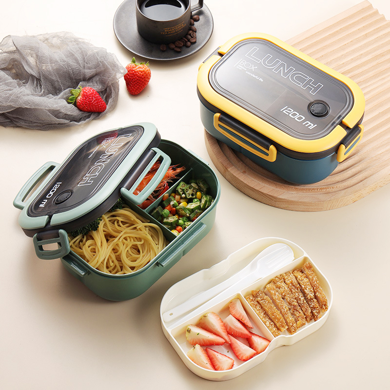 Food Storage Vault - Single Double-layer Lunch Box Portable Compartment