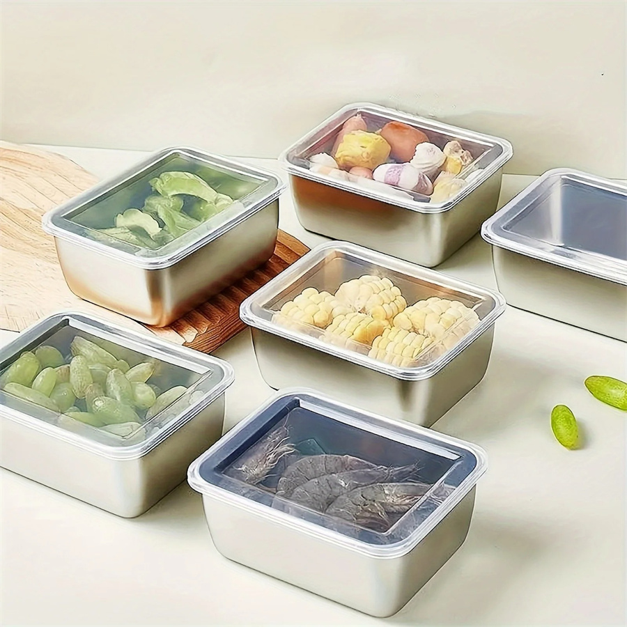 Food Storage In Stainless Steel - 1/3/5pcs Stainless Steel Food Storage Box