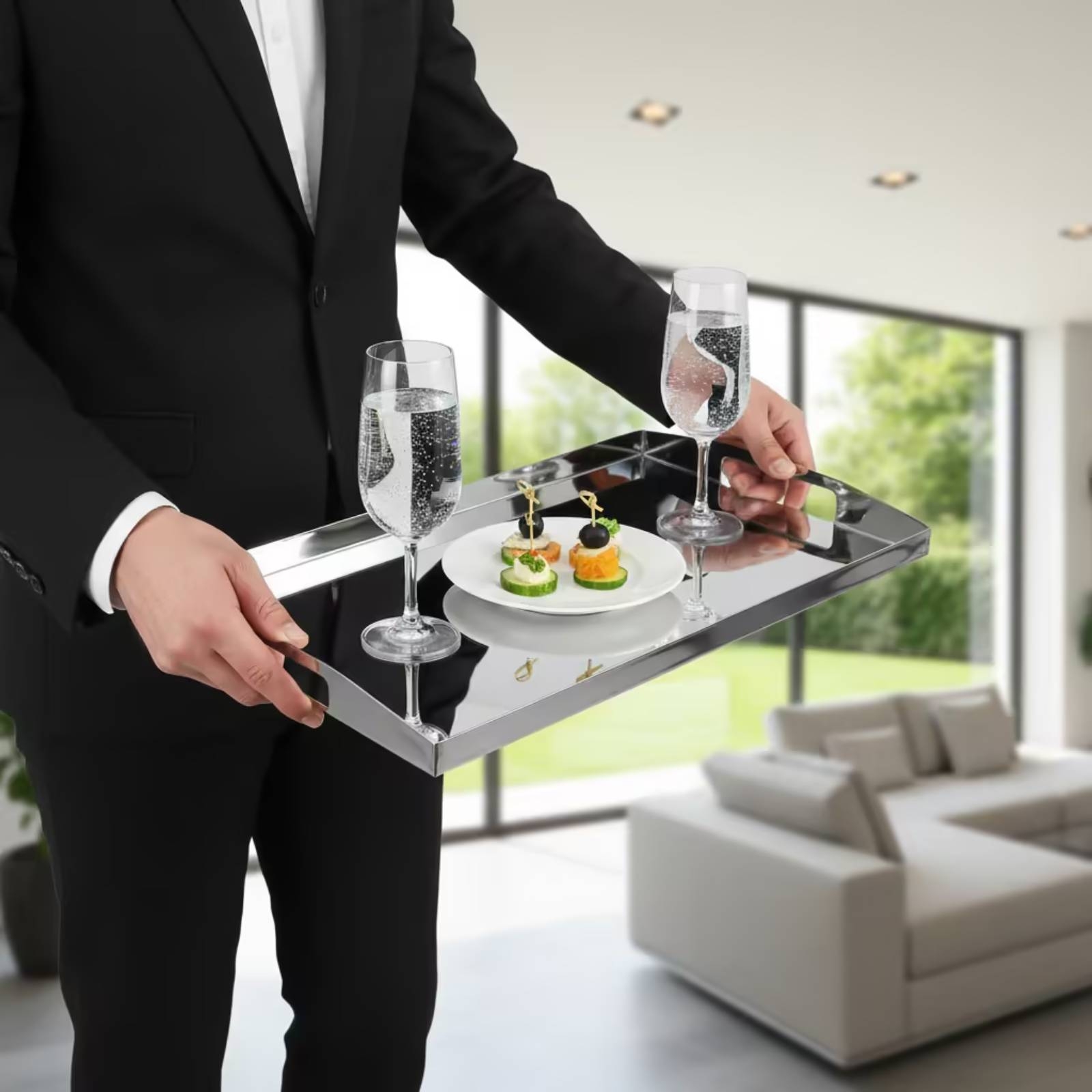Stainless Steel Tray Mirrored  - огляд і ціна Food Storage In Stainless Steel