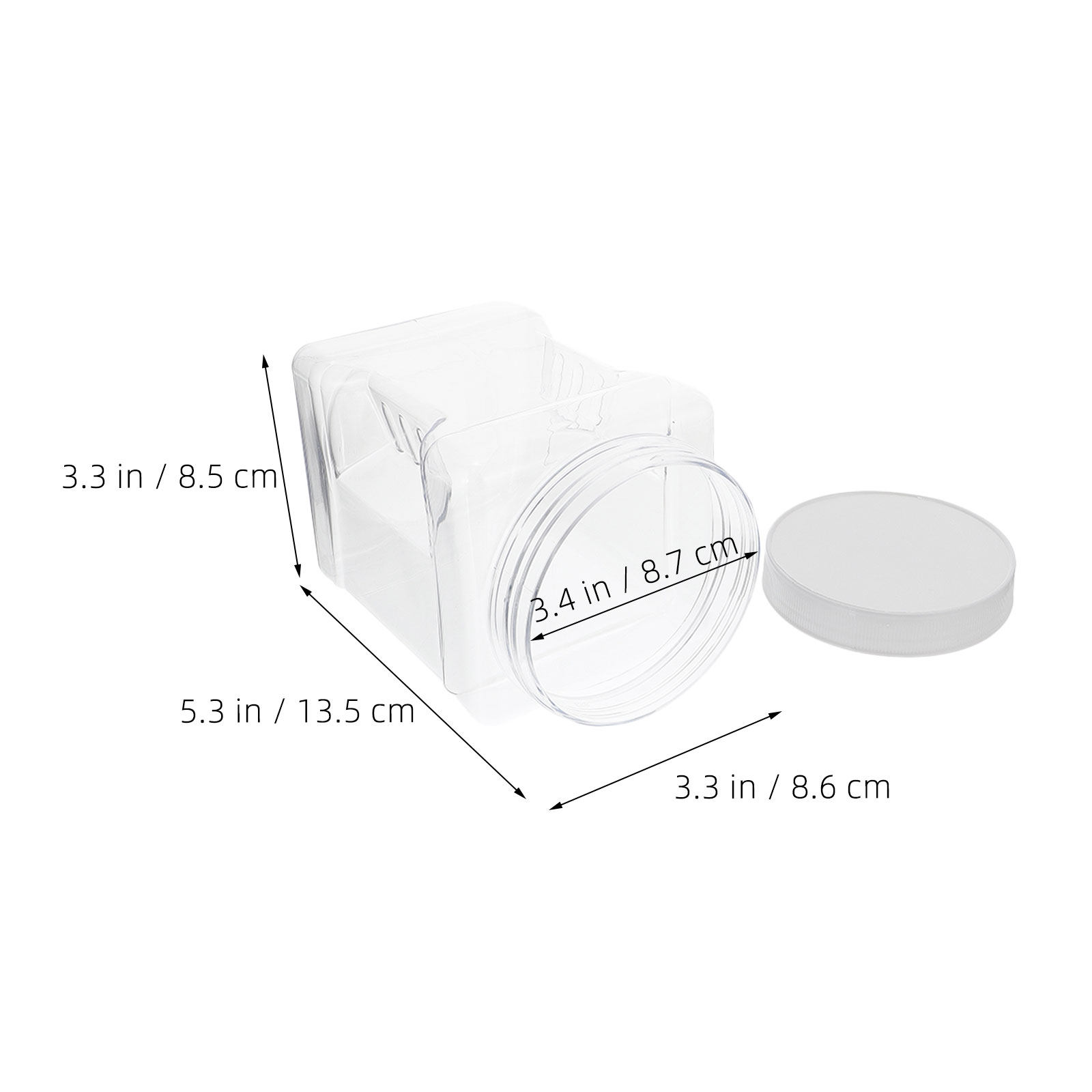 6Pcs Transparent Square Canist - огляд і ціна Food Storage Airtight