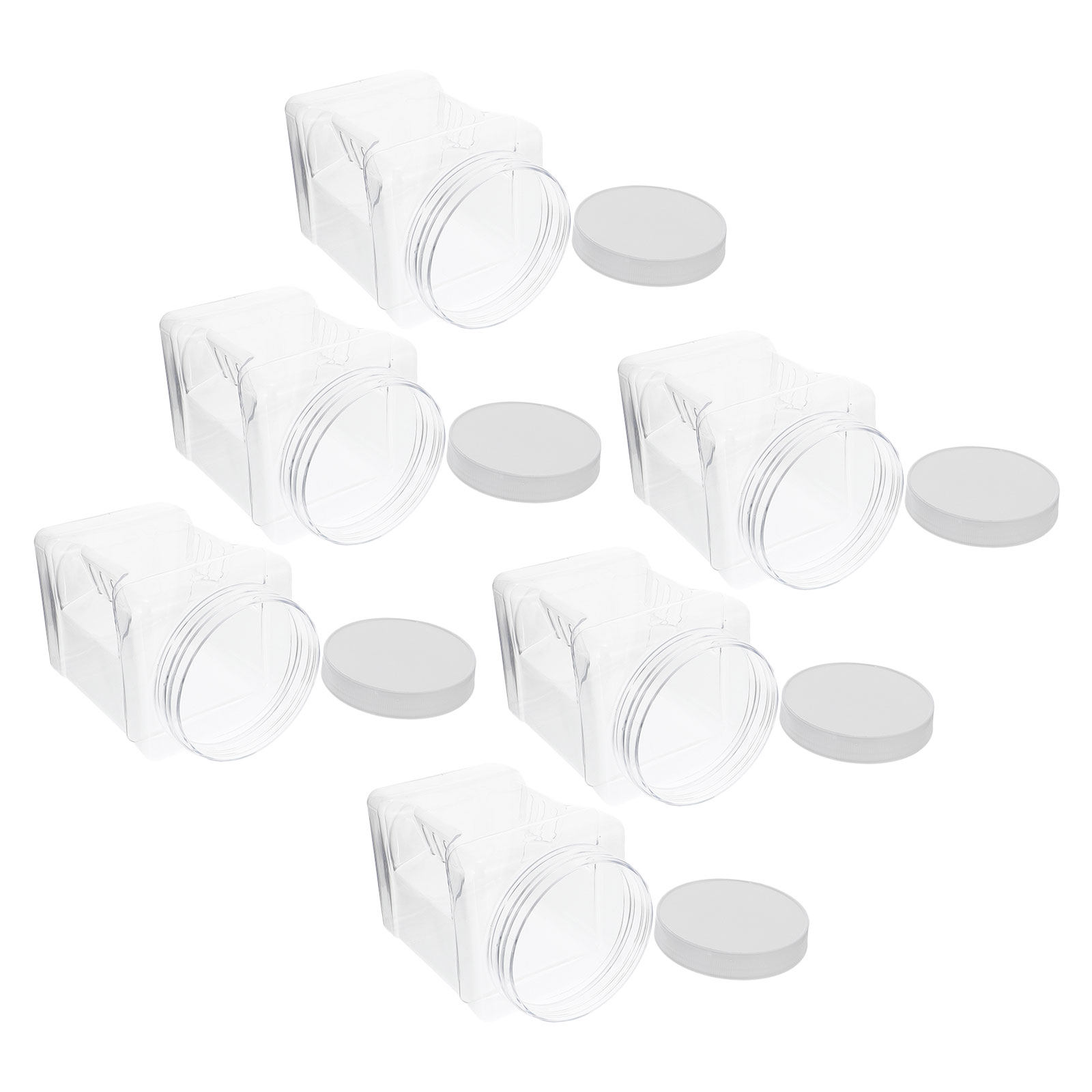 6Pcs Transparent Square Canist - огляд і ціна Food Storage Airtight