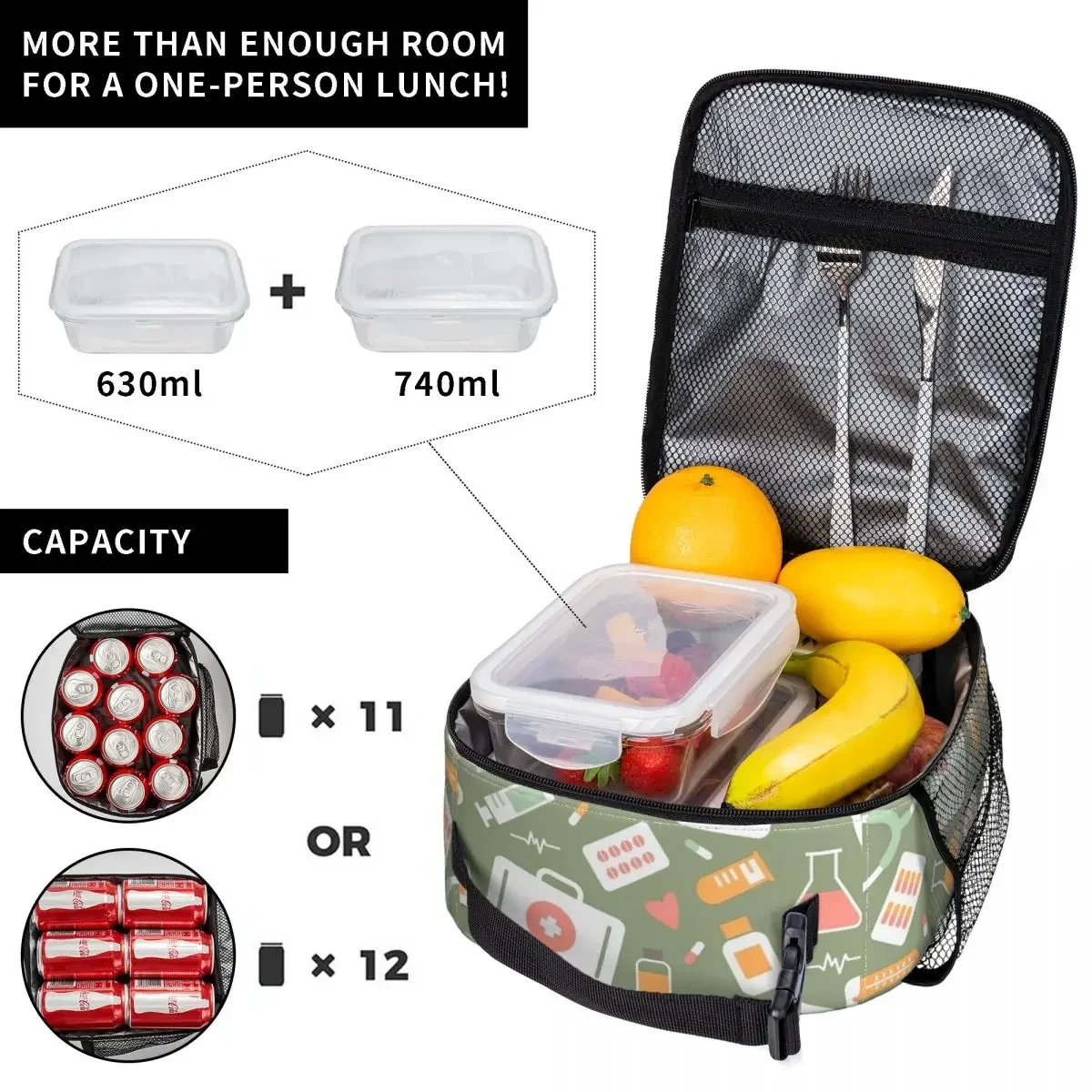 Nurse Healthcare Pattern Merch - огляд і ціна Food Storage Zipper