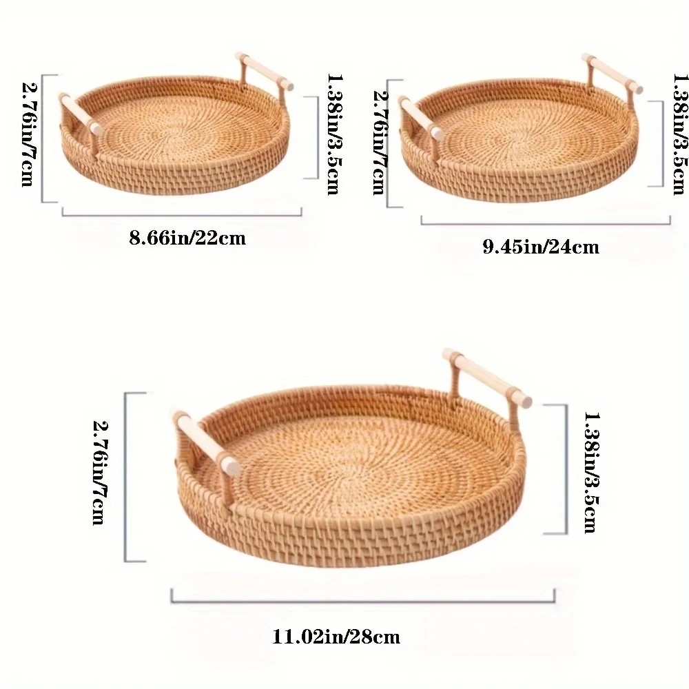 Handwoven Rattan Tray & Food S - огляд і ціна Food Storage In Plants