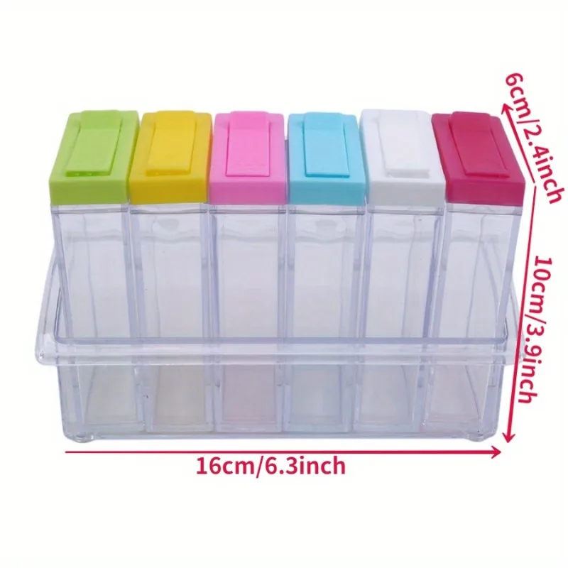 Transparent Seasoning Six Grid - огляд і ціна Food Storage For Room