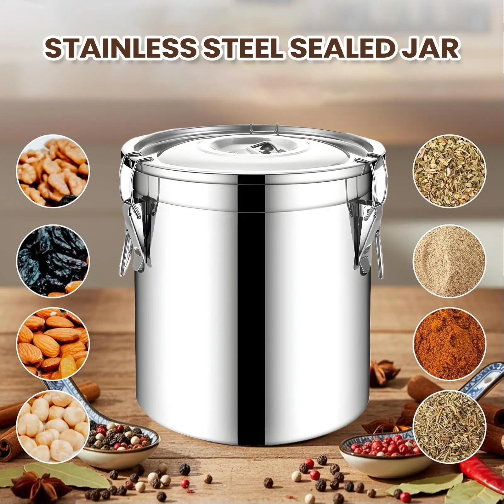 6L Stainless Steel Airtight Ja - огляд і ціна Airtight Cereal Jar
