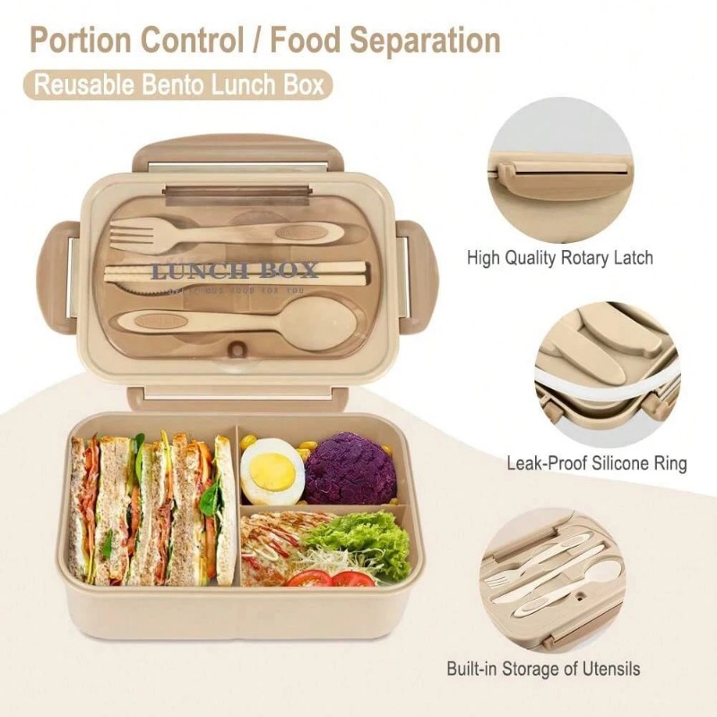 3pcs/1pc Bento Box Adult Lunch - огляд і ціна Food Storage Vault