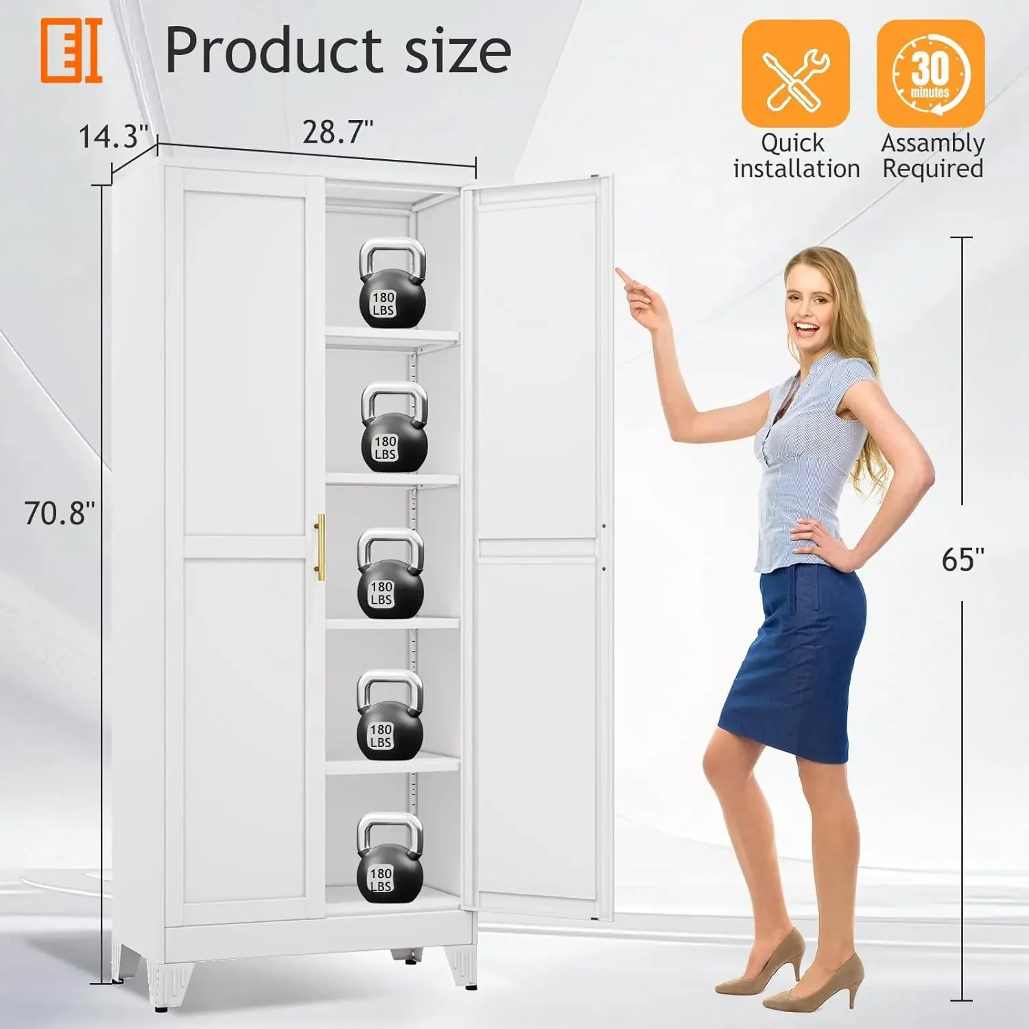 71 Tall Metal Pantry Storage C - огляд і ціна Food Storage Kitchen Cabinet