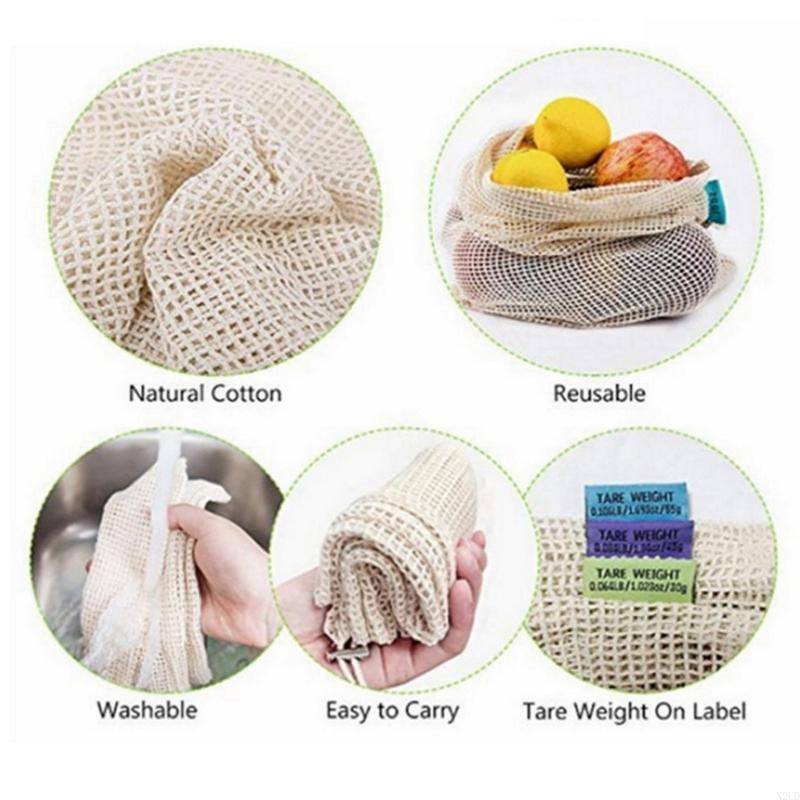 Cotton Mesh Produce Bags Reusa - огляд і ціна Produce Bag Reusable Mesh