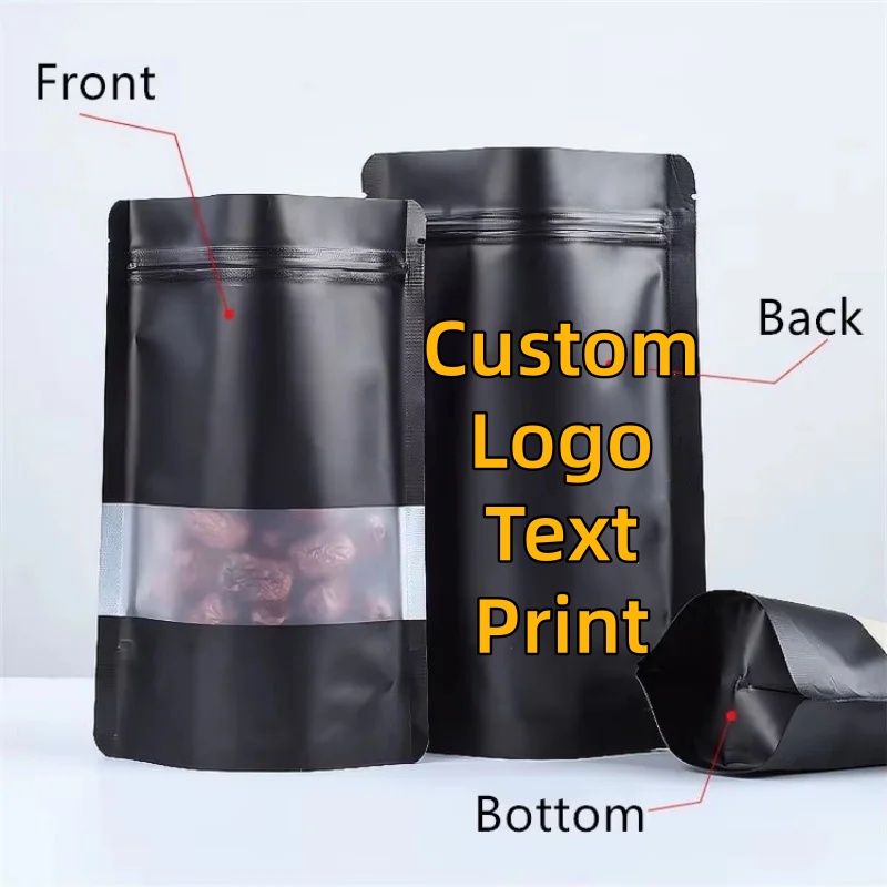 100PCS Stand-up Matte Black Al - огляд і ціна Food Storage Zipper