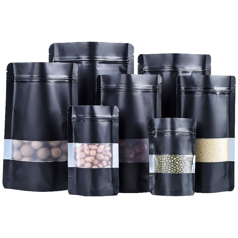 100PCS Stand-up Matte Black Al - огляд і ціна Food Storage Zipper