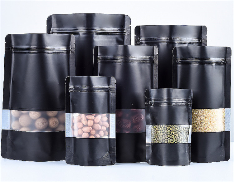 100PCS Stand-up Matte Black Al - огляд і ціна Food Storage Zipper