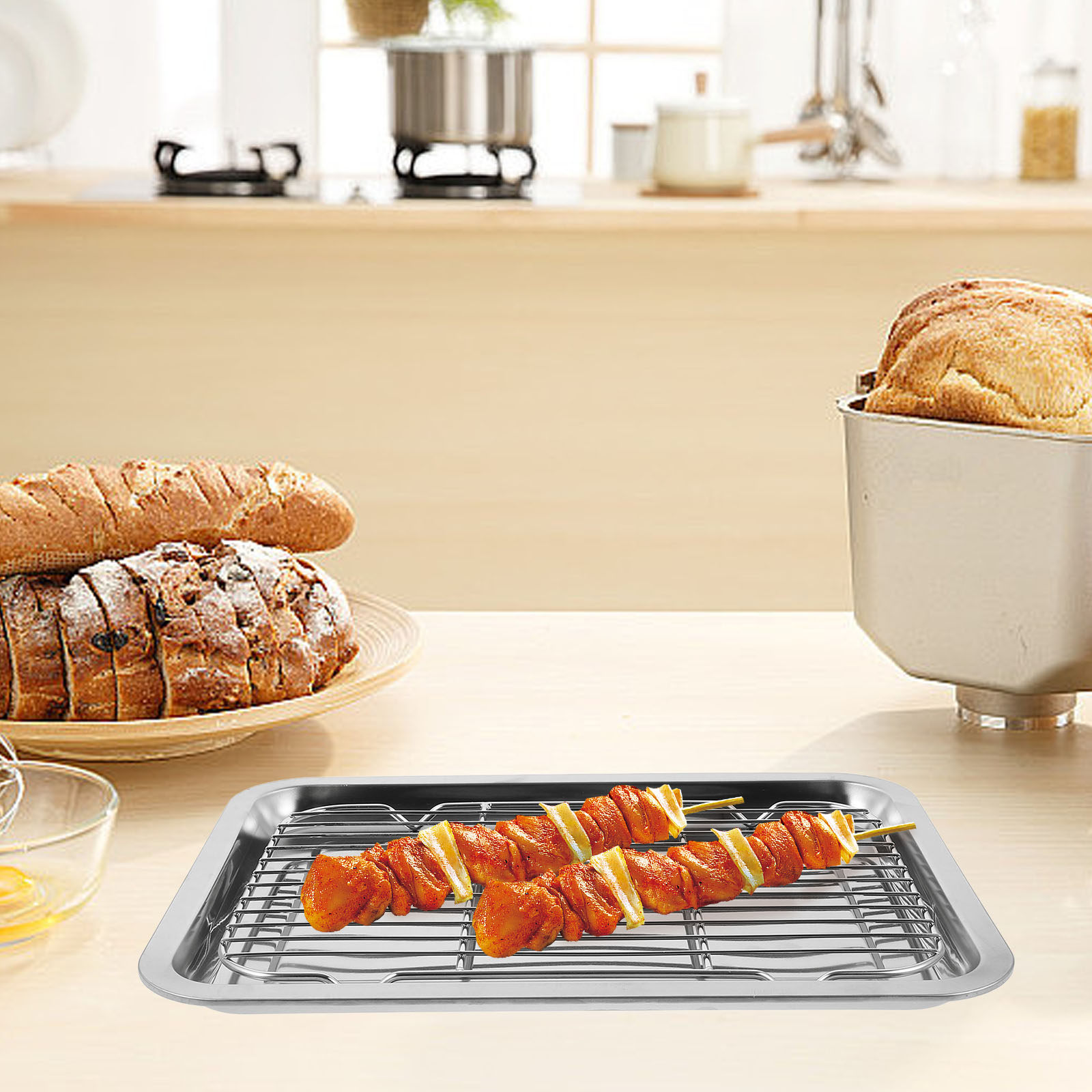 1Set Stainless Steel Wire Baki - огляд і ціна Food Storage In Stainless Steel