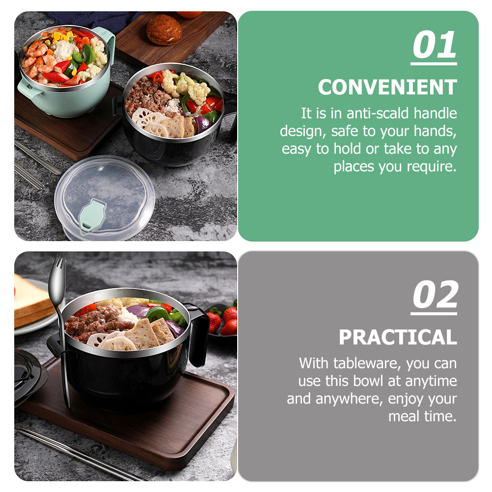1Set Stainless Steel Rice Bowl - огляд і ціна Food Storage In Stainless Steel