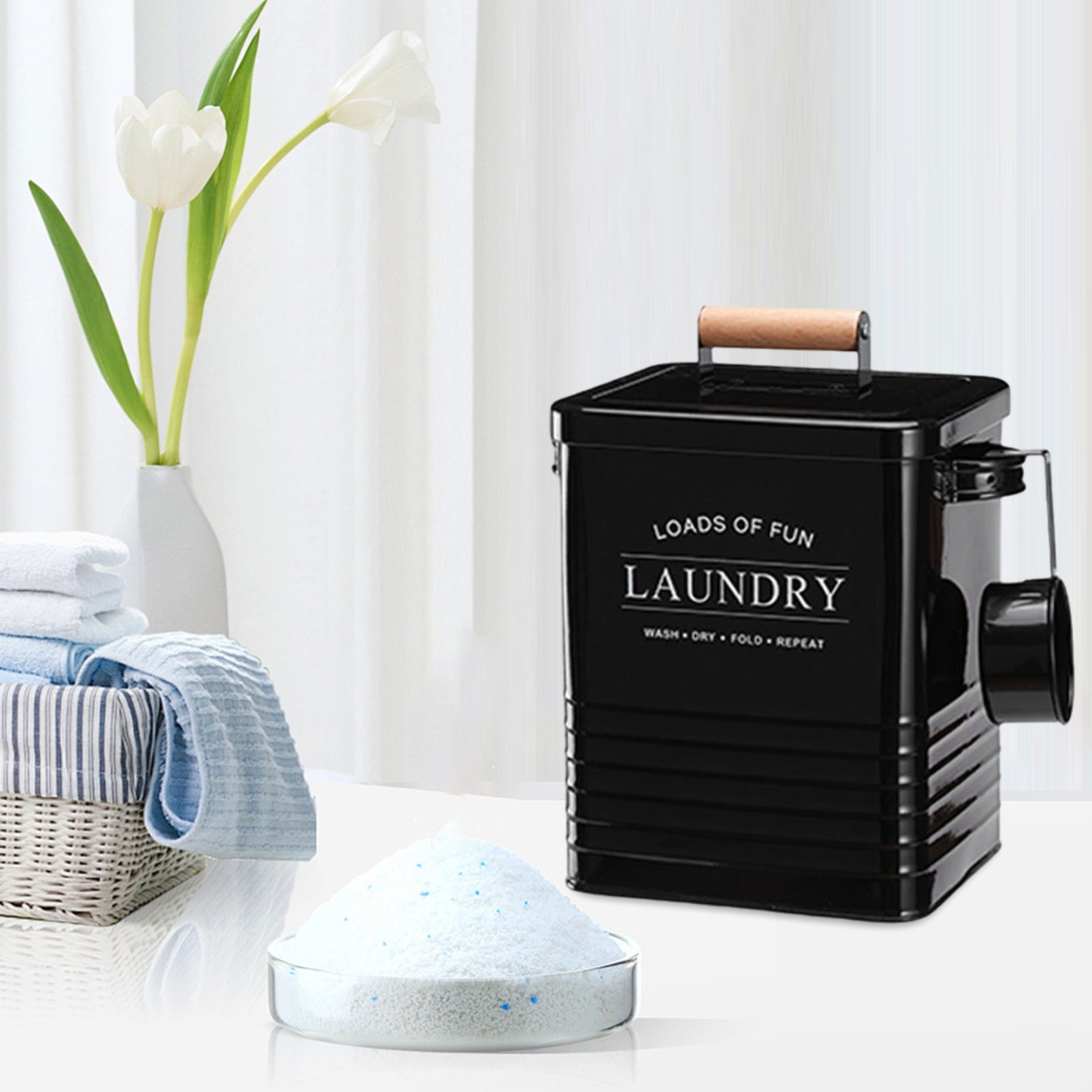 6L Laundry Powder Storage Bin  - огляд і ціна Food Storage Kitchen Cabinet