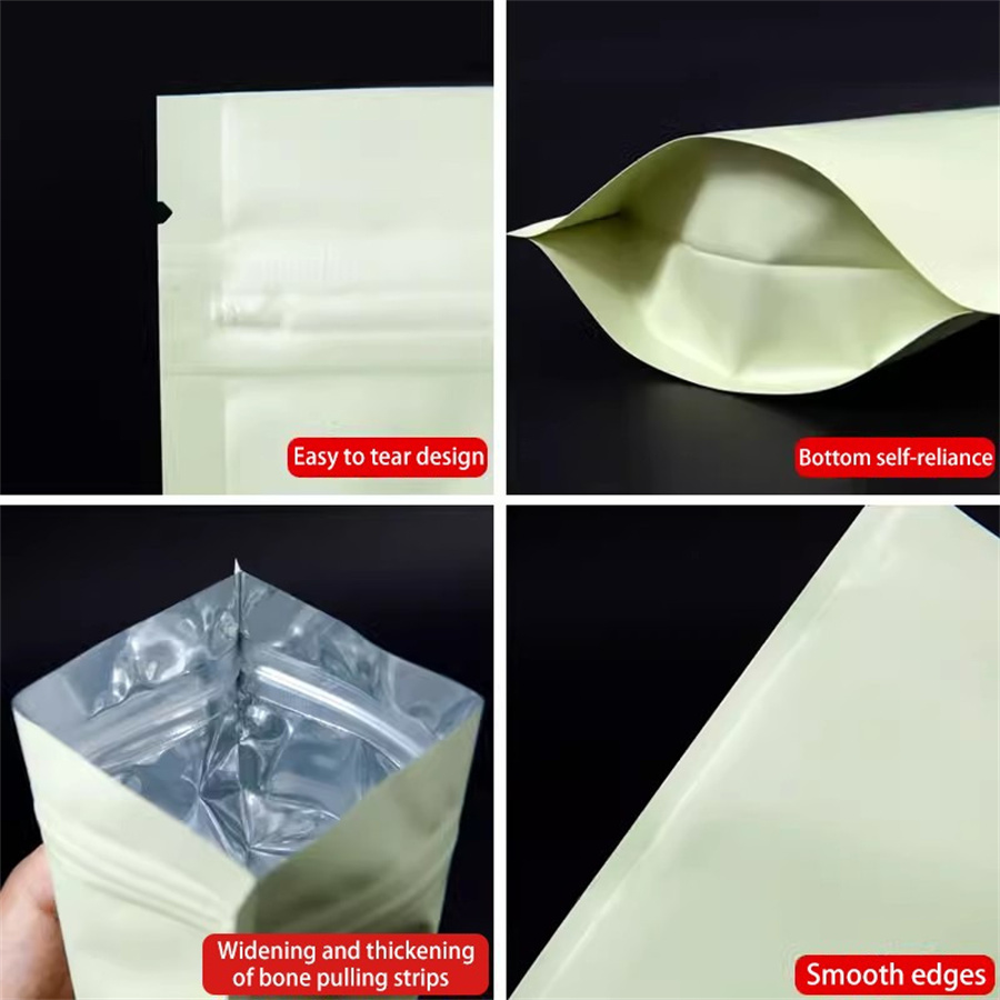 50/100PCS Matte Pale Yellow Zi - огляд і ціна Food Storage Zipper