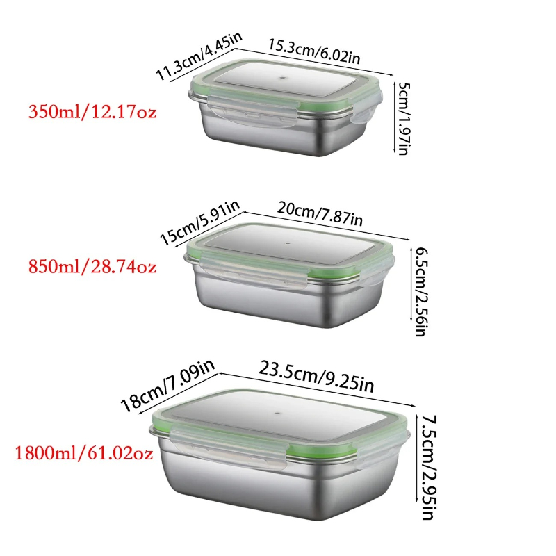 304 Stainless Steel Lunch Box  - огляд і ціна Food Storage In Stainless Steel