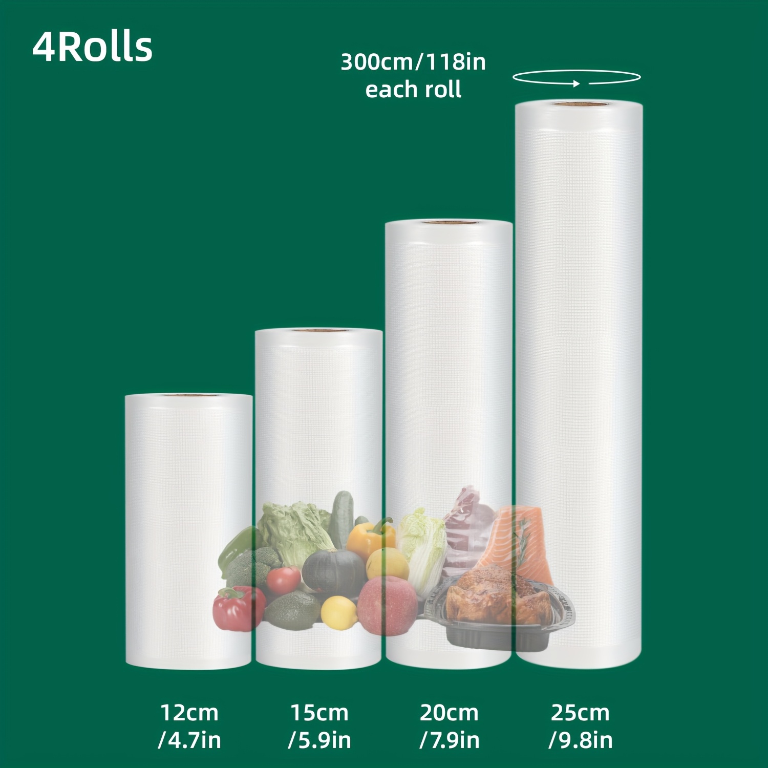 4-Pack Vacuum Sealer Rolls: He - огляд і ціна Food Storage Vacuum Seal