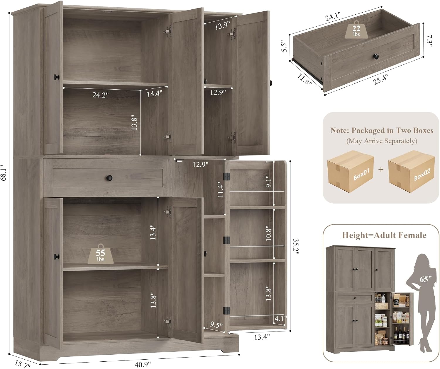 Kitchen Pantry Storage Cabinet - огляд і ціна Food Storage Kitchen Cabinet