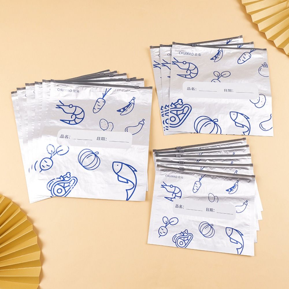 10Pcs/Bag Large Capacity Alumi - огляд і ціна Food Storage Zipper