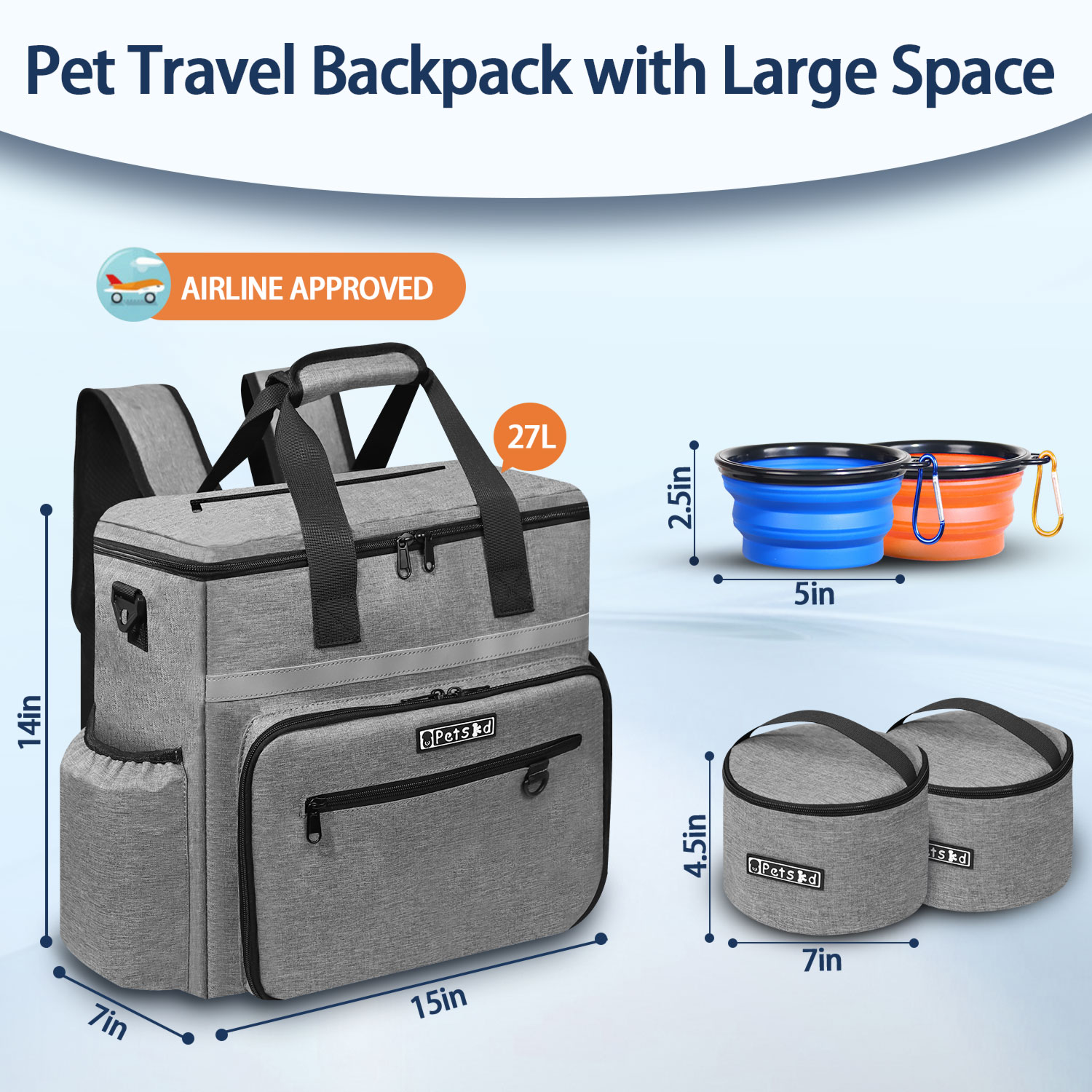Petskd Outdoor Dog Organizer B - огляд і ціна Food Storage Zipper