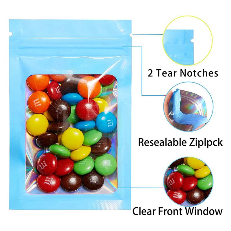 ABWZ-300Pcs Resealable Hologra - огляд і ціна Food Storage In Mylar Bags