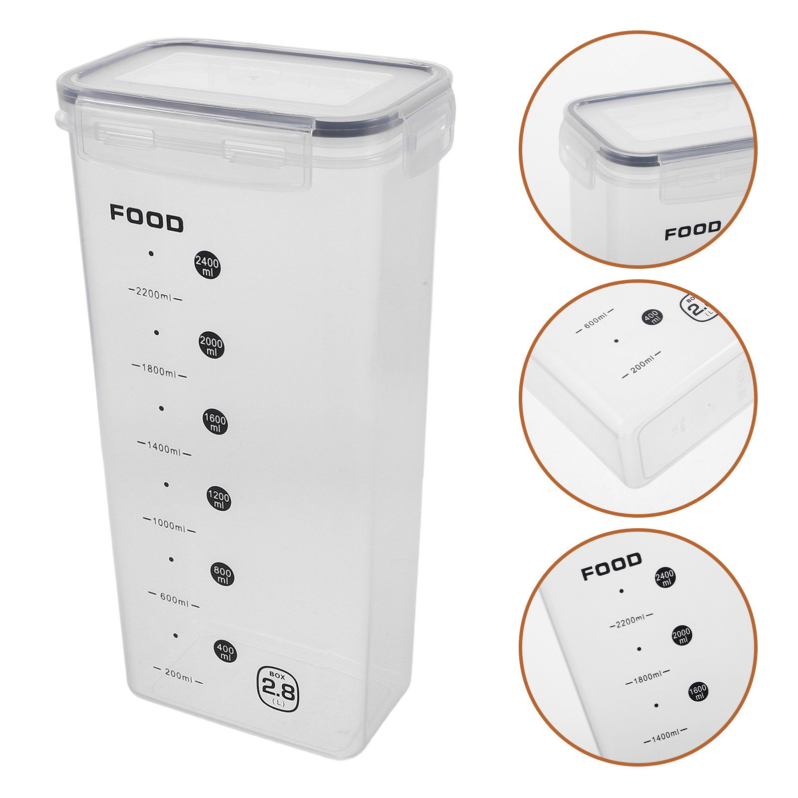 2Pcs Transparent Grain Storage - огляд і ціна Food Storage Airtight
