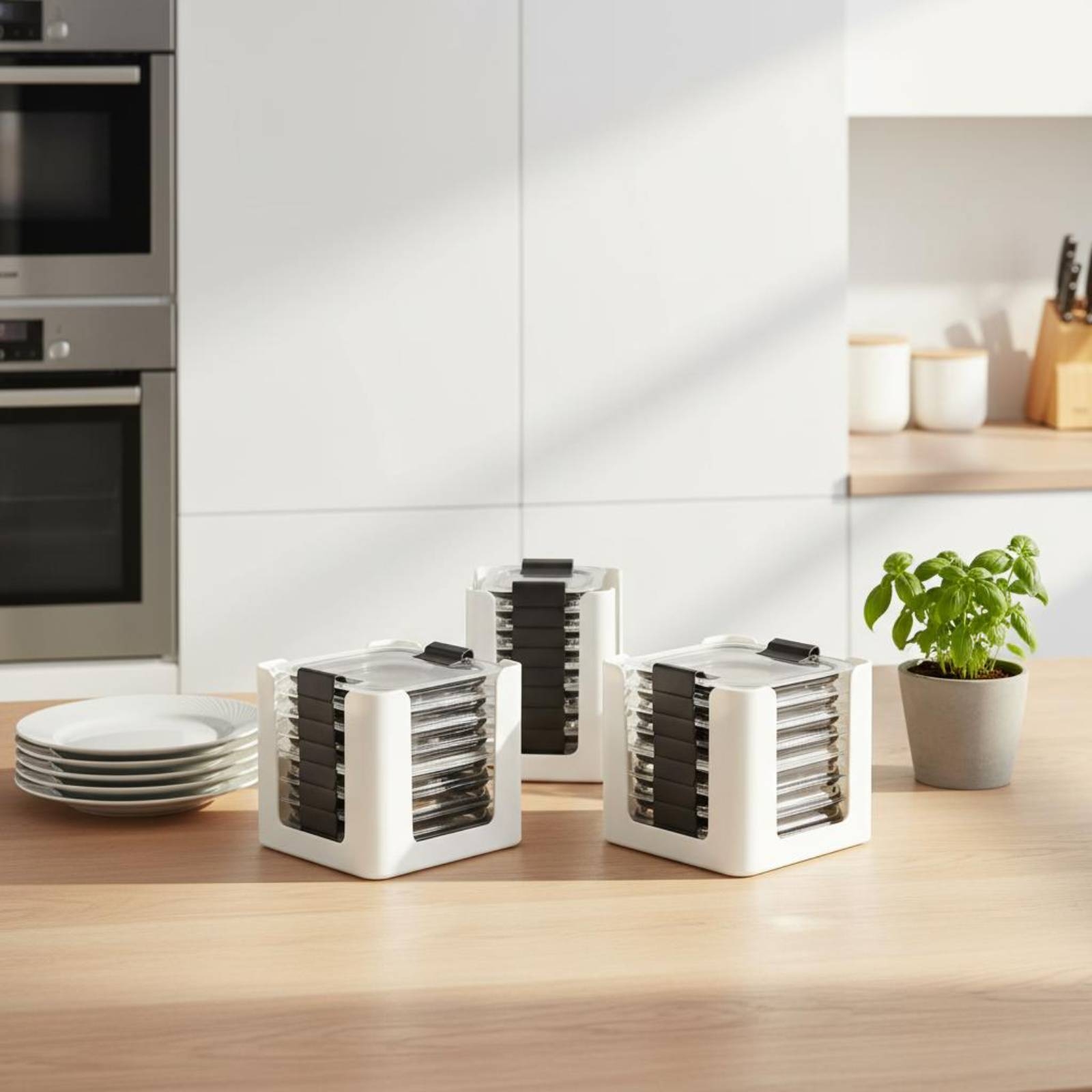3 Pieces Lid Storage Rack Rect - огляд і ціна Food Storage Cabinet