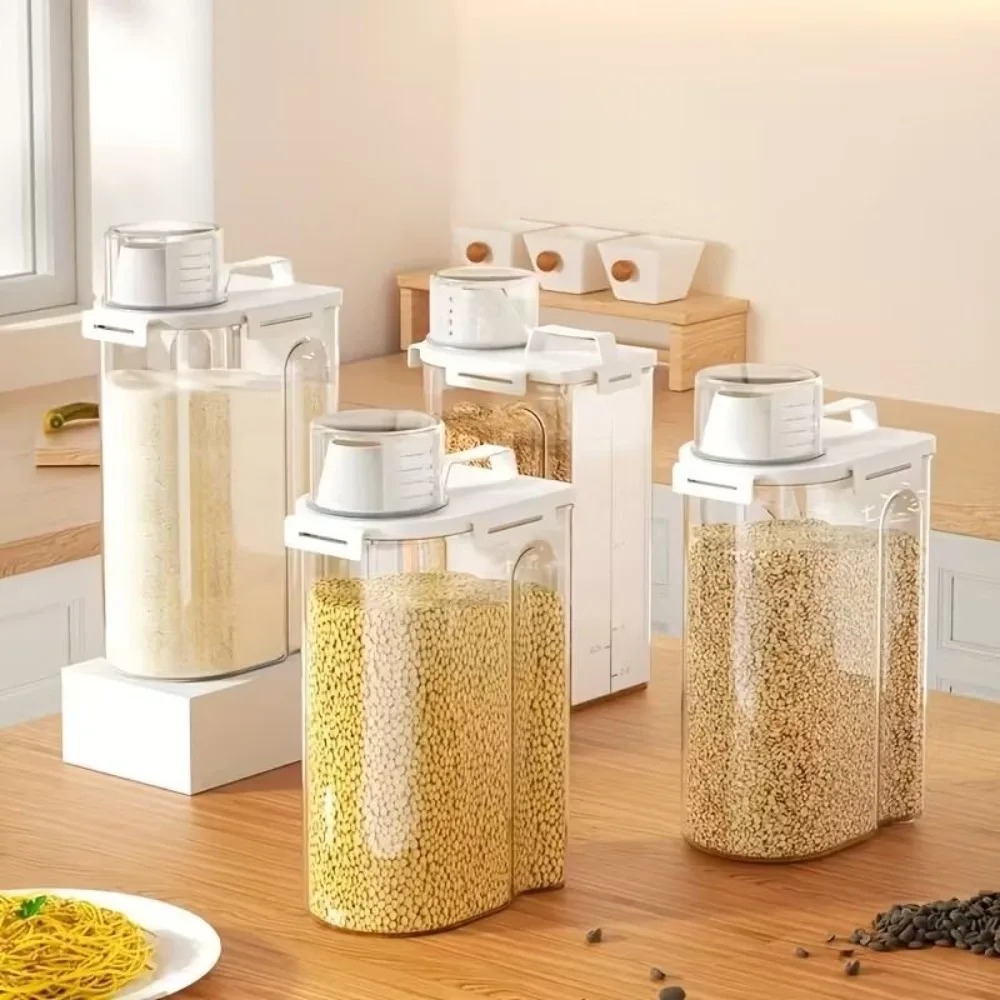 4 Pack 5LB Rice Storage Contai - огляд і ціна Airtight Cereal Jar