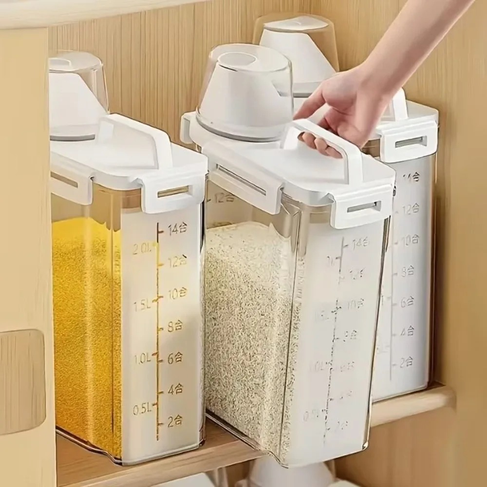 4 Pack 5LB Rice Storage Contai - огляд і ціна Airtight Cereal Jar