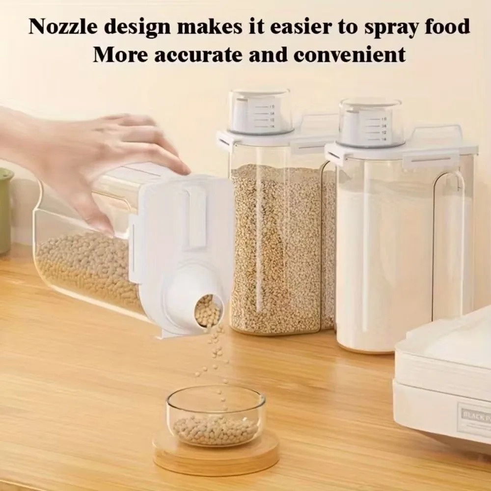 4 Pack 5LB Rice Storage Contai - огляд і ціна Airtight Cereal Jar